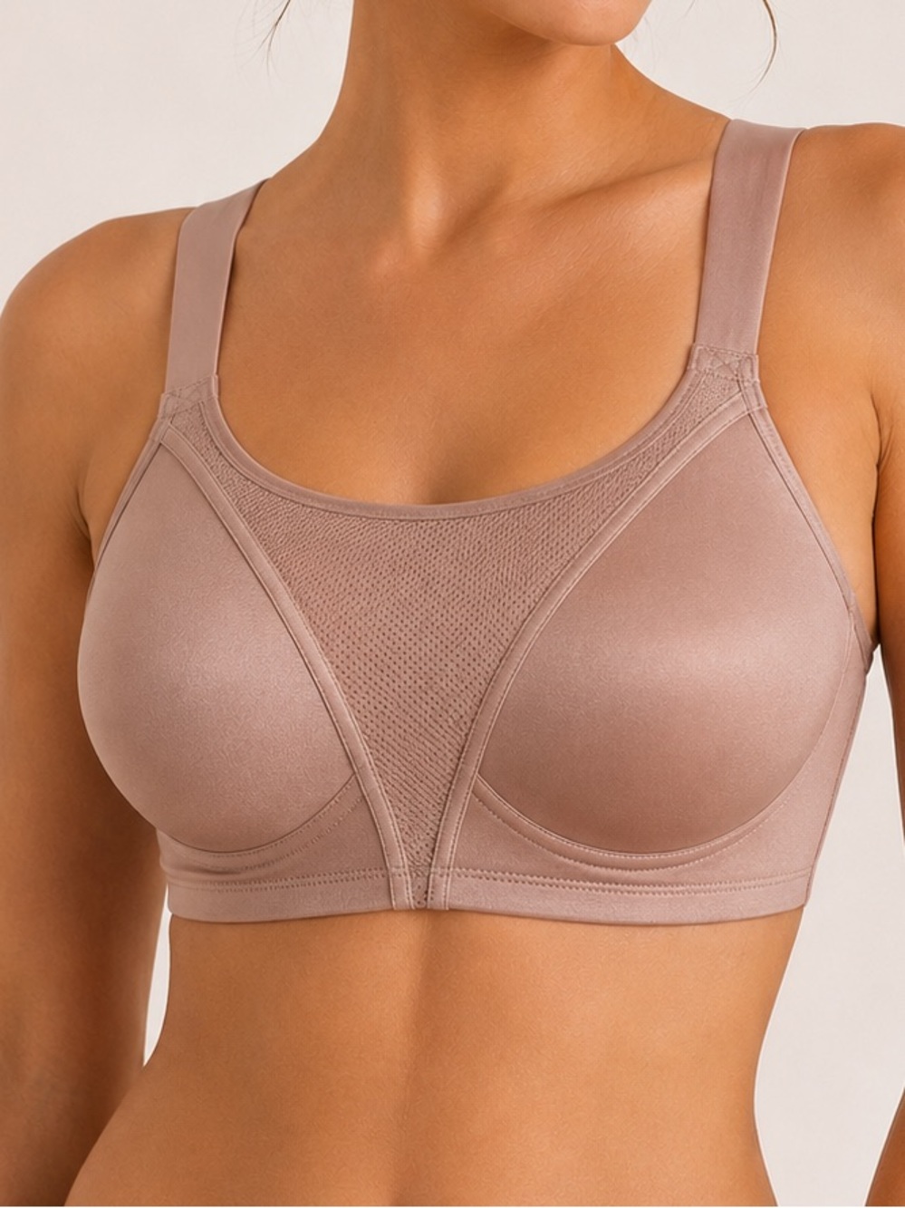 Women’s WARNER’S Fit almond sports‎ bra max support size small NWT